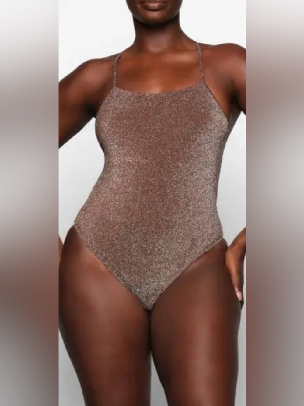 SKIMS Shimmery Jasper One-Piece Swimsuit